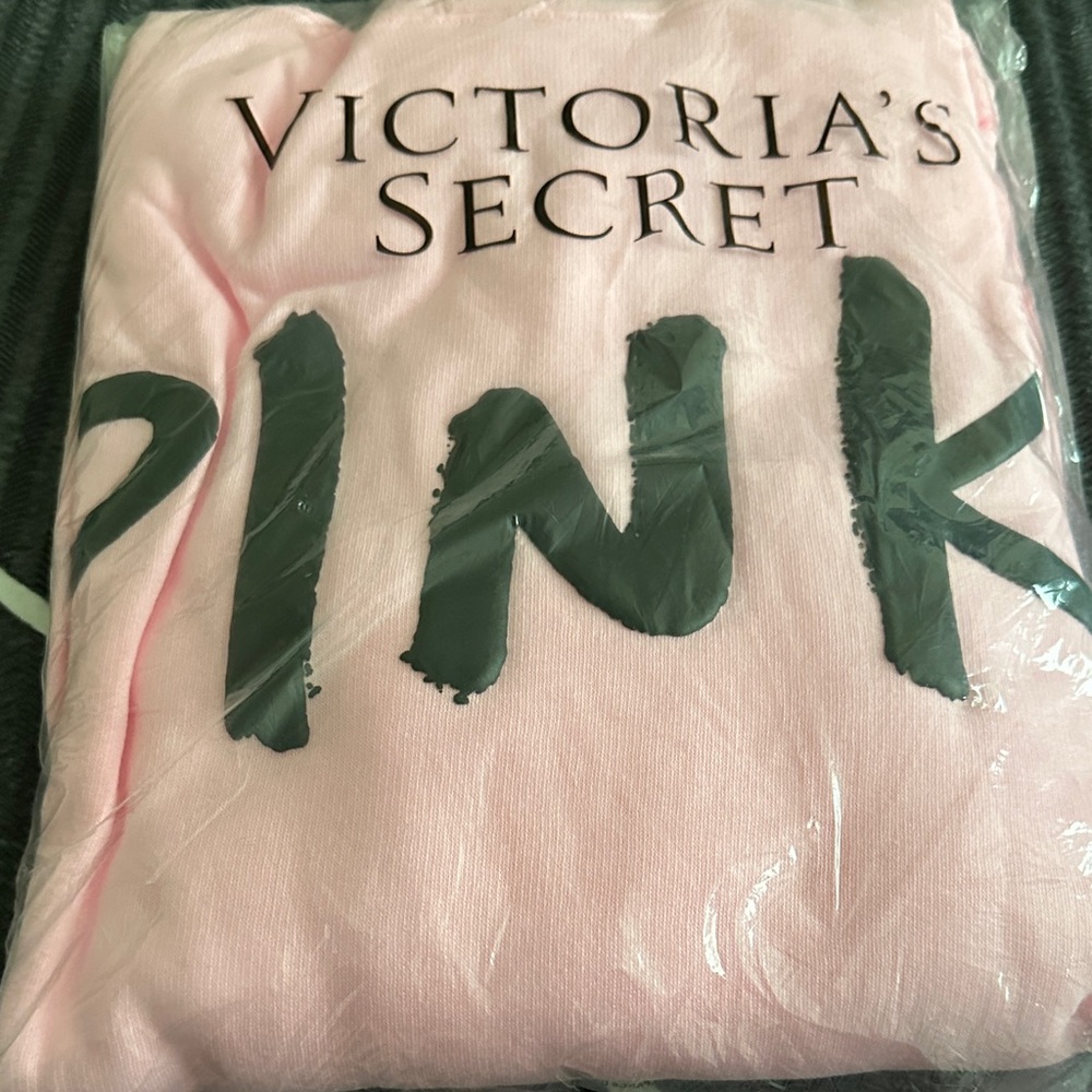 Victoria's Secret Pink Pullover with Black Lettering